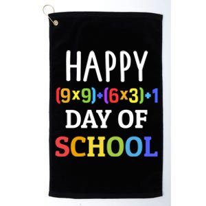 Happy 100th Day Of School With Math Formula For 100 Days Great Gift Platinum Collection Golf Towel