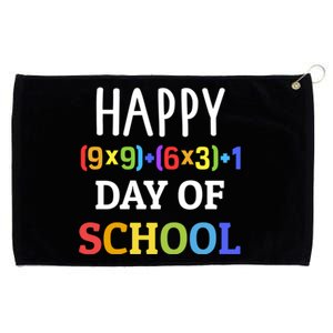 Happy 100th Day Of School With Math Formula For 100 Days Great Gift Grommeted Golf Towel