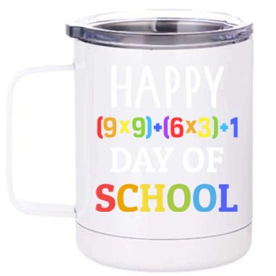 Happy 100th Day Of School With Math Formula For 100 Days Great Gift 12 oz Stainless Steel Tumbler Cup