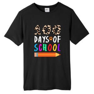 Happy 100th Day Of School Teacher 100 Days Rainbow Leopard Tall Fusion ChromaSoft Performance T-Shirt