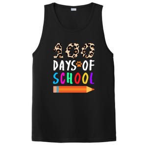 Happy 100th Day Of School Teacher 100 Days Rainbow Leopard PosiCharge Competitor Tank