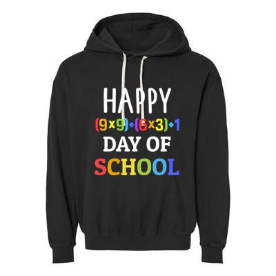 Happy 100th Day Of School With Math Formula For 100 Days Gift Garment-Dyed Fleece Hoodie
