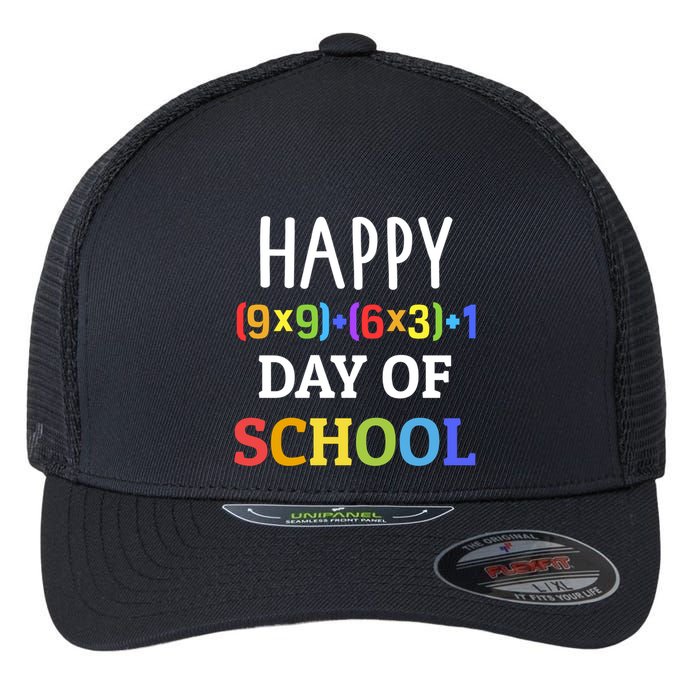 Happy 100th Day Of School With Math Formula For 100 Days Gift Flexfit Unipanel Trucker Cap