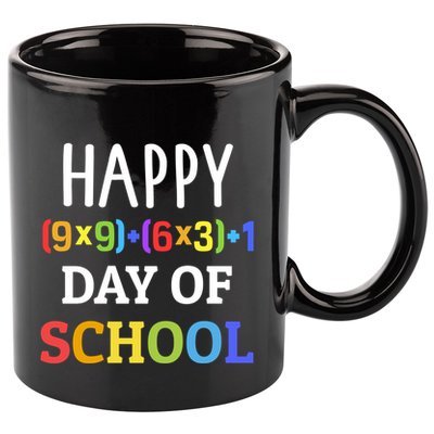 Happy 100th Day Of School With Math Formula For 100 Days Gift 11oz C Handle Ceramic Mug