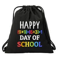 Happy 100th Day Of School With Math Formula For 100 Days Gift Drawstring Bag