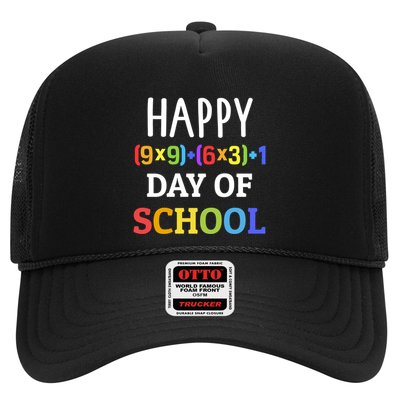 Happy 100th Day Of School With Math Formula For 100 Days Gift Trucker Hat