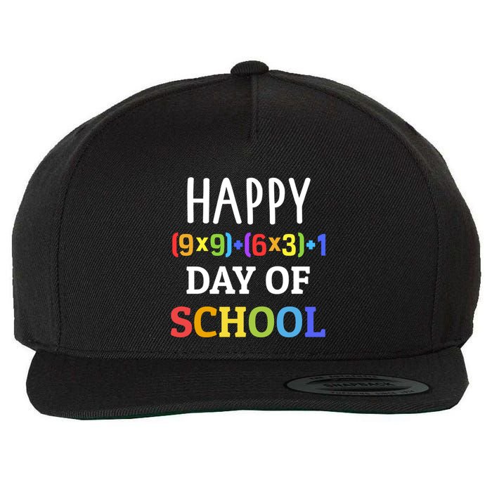 Happy 100th Day Of School With Math Formula For 100 Days Gift Wool Snapback Cap