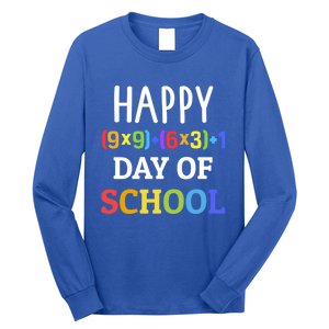 Happy 100th Day Of School With Math Formula For 100 Days Gift Long Sleeve Shirt