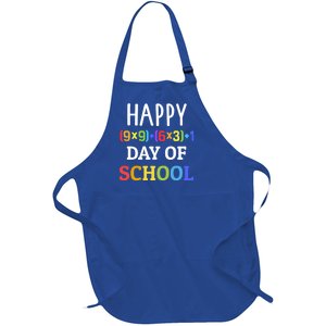 Happy 100th Day Of School With Math Formula For 100 Days Gift Full-Length Apron With Pockets