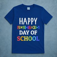 Happy 100th Day Of School With Math Formula For 100 Days Gift T-Shirt