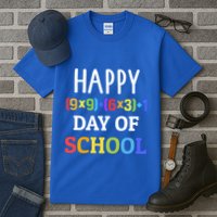 Happy 100th Day Of School With Math Formula For 100 Days Gift Tall T-Shirt