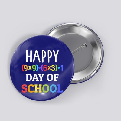 Happy 100th Day Of School With Math Formula For 100 Days Gift Button