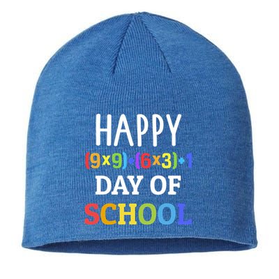 Happy 100th Day Of School With Math Formula For 100 Days Gift Sustainable Beanie