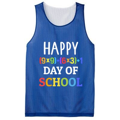 Happy 100th Day Of School With Math Formula For 100 Days Gift Mesh Reversible Basketball Jersey Tank