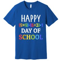 Happy 100th Day Of School With Math Formula For 100 Days Gift Premium T-Shirt