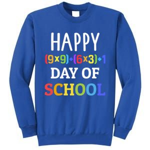 Happy 100th Day Of School With Math Formula For 100 Days Gift Tall Sweatshirt