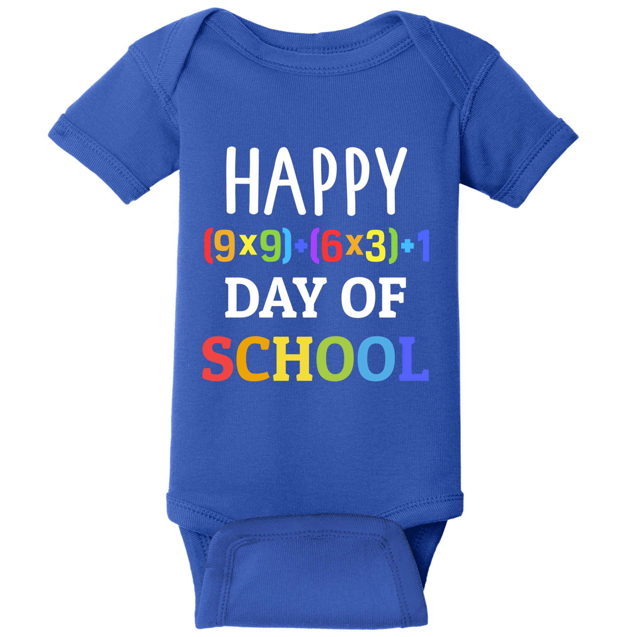 Happy 100th Day Of School With Math Formula For 100 Days Gift Baby Bodysuit