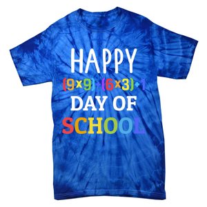 Happy 100th Day Of School With Math Formula For 100 Days Gift Tie-Dye T-Shirt