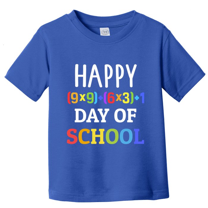 Happy 100th Day Of School With Math Formula For 100 Days Gift Toddler T-Shirt
