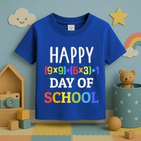 Happy 100th Day Of School With Math Formula For 100 Days Gift Toddler T-Shirt