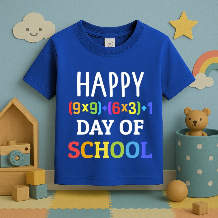 Happy 100th Day Of School With Math Formula For 100 Days Gift Toddler T-Shirt
