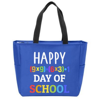 Happy 100th Day Of School With Math Formula For 100 Days Gift Zip Tote Bag