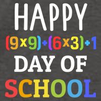 Happy 100th Day Of School With Math Formula For 100 Days Gift Vector Backpack