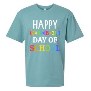 Happy 100th Day Of School With Math Formula For 100 Days Gift Sueded Cloud Jersey T-Shirt