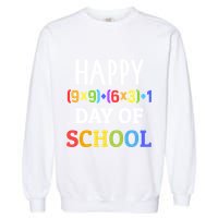 Happy 100th Day Of School With Math Formula For 100 Days Gift Garment-Dyed Sweatshirt