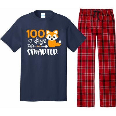 Happy 100 Days Of School Smarter Funny Cute Fox Teacher Pajama Set