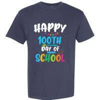 Happy 100th Day Of School For Teacher Or Child Garment-Dyed Heavyweight T-Shirt