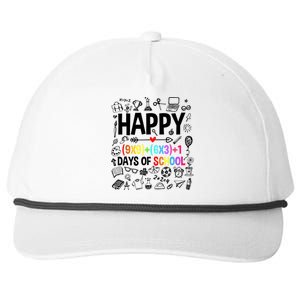 Happy 100 Days Of School Math Formula Snapback Five-Panel Rope Hat