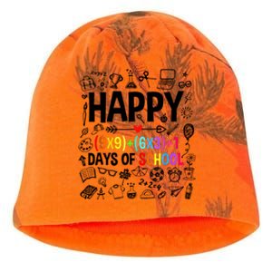 Happy 100 Days Of School Math Formula Kati - Camo Knit Beanie