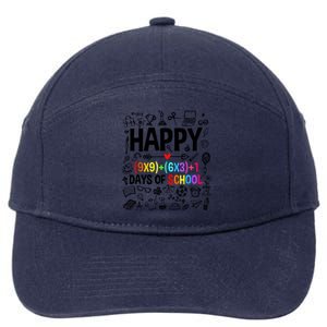 Happy 100 Days Of School Math Formula 7-Panel Snapback Hat