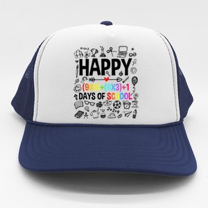 Happy 100 Days Of School Math Formula Trucker Hat