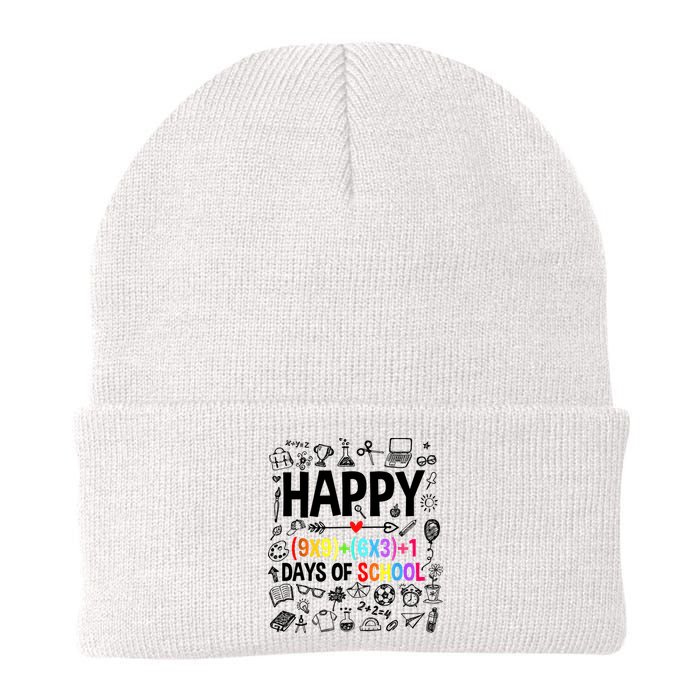 Happy 100 Days Of School Math Formula Knit Cap Winter Beanie