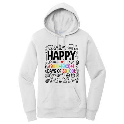 Happy 100 Days Of School Math Formula Women's Pullover Hoodie