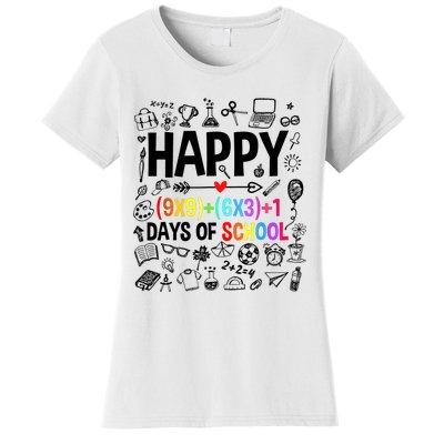 Happy 100 Days Of School Math Formula Women's T-Shirt