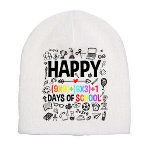 Happy 100 Days Of School Math Formula Short Acrylic Beanie