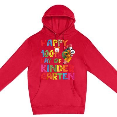 Happy 100 Days Kindergarten School Teacher Student 100th Day Premium Pullover Hoodie