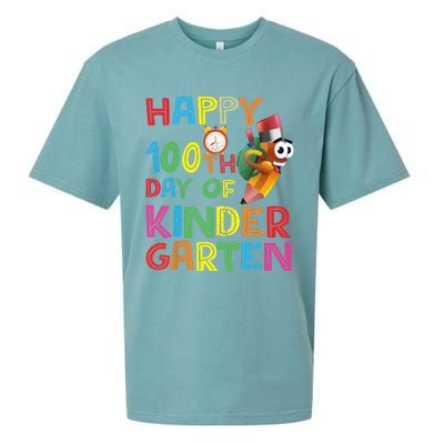 Happy 100 Days Kindergarten School Teacher Student 100th Day Sueded Cloud Jersey T-Shirt