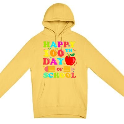 Happy 100th Days Of School Celebration Premium Pullover Hoodie