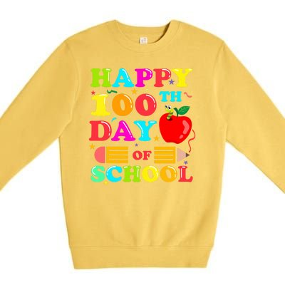 Happy 100th Days Of School Celebration Premium Crewneck Sweatshirt