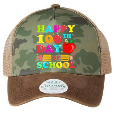 Happy 100th Days Of School Celebration Legacy Tie Dye Trucker Hat