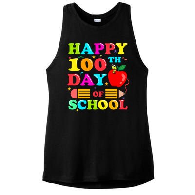 Happy 100th Days Of School Celebration Ladies PosiCharge Tri-Blend Wicking Tank