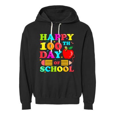 Happy 100th Days Of School Celebration Garment-Dyed Fleece Hoodie