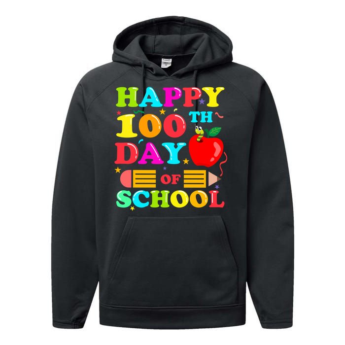 Happy 100th Days Of School Celebration Performance Fleece Hoodie