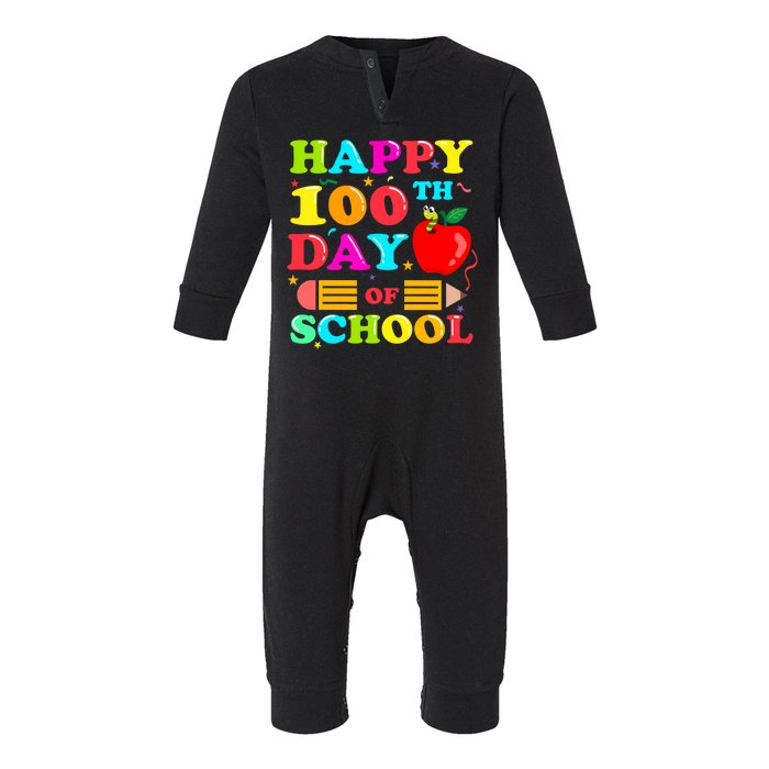 Happy 100th Days Of School Celebration Infant Fleece One Piece