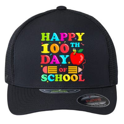 Happy 100th Days Of School Celebration Flexfit Unipanel Trucker Cap