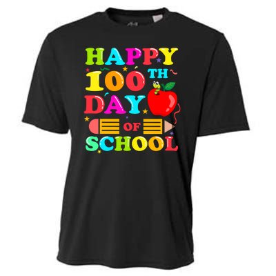 Happy 100th Days Of School Celebration Cooling Performance Crew T-Shirt